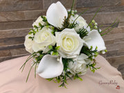 Calla Lily With Choice of Glitter/Plain Roses