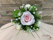 Fresh Look Blush Pink Roses With Heather & Gypsophila *Special Edition*