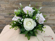 Fresh Look Blush Pink Roses With Heather & Gypsophila *Special Edition*