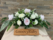 Fresh Look Blush Pink Roses With Heather & Gypsophila *Special Edition*