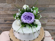 Fresh Look Ice Lilac Roses With Heather & Gypsophila *Special Edition*