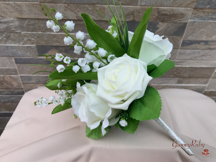 Fresh Look Ivory Roses With Lily of the Valley *Special Edition*