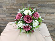 Fresh Look Rose Pink Roses With Heather & Gypsophila *Special Edition*