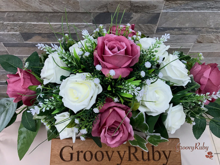 Fresh Look Rose Pink Roses With Heather & Gypsophila *Special Edition*