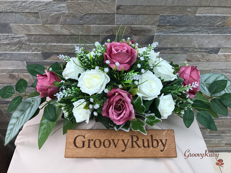 Fresh Look Rose Pink Roses With Heather & Gypsophila *Special Edition*