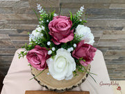 Fresh Look Rose Pink Roses With Heather & Gypsophila *Special Edition*