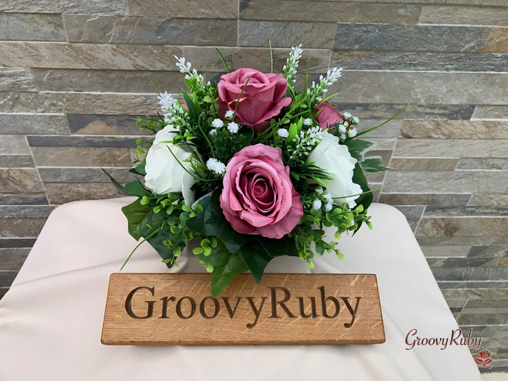 Fresh Look Rose Pink Roses With Heather & Gypsophila *Special Edition*