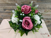 Fresh Look Rose Pink Roses With Heather & Gypsophila *Special Edition*