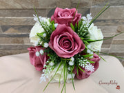 Fresh Look Rose Pink Roses With Heather & Gypsophila *Special Edition*