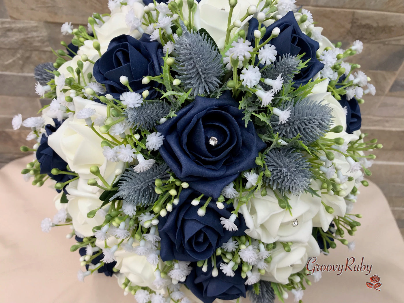 Artificial flower shop wedding bouquet