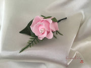Single Pearl Rose Buttonhole - Colour of your Choice