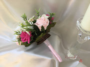 Hot Pink & Baby Pink Rose & Large White Calla Lily