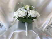 Ivory Roses & Carnations With Calla Lily & Gypsophila