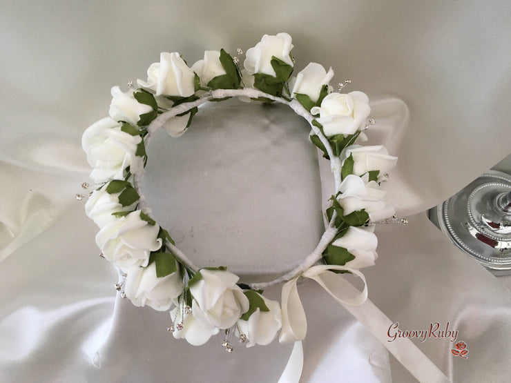 Real flower head garland deals