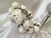 Bride Flower Head Garland - Ivory