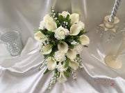 Ivory Rose & Large Calla Lily With Lily of the Valley