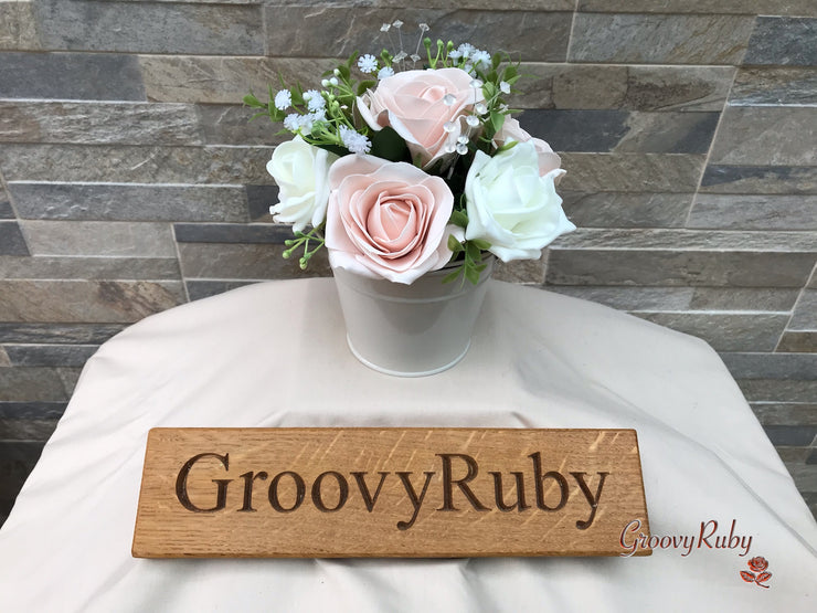 Mocha Pink & Ivory Rose With Foliage, Gypsophila & Crystal Sprays