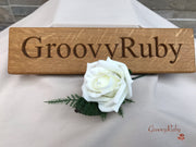 Burgundy Thistle With Foam Roses & Gypsophila