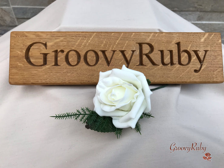 Burgundy Thistle With Foam Roses & Gypsophila