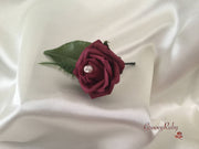 Single Pearl Rose Buttonhole - Colour of your Choice