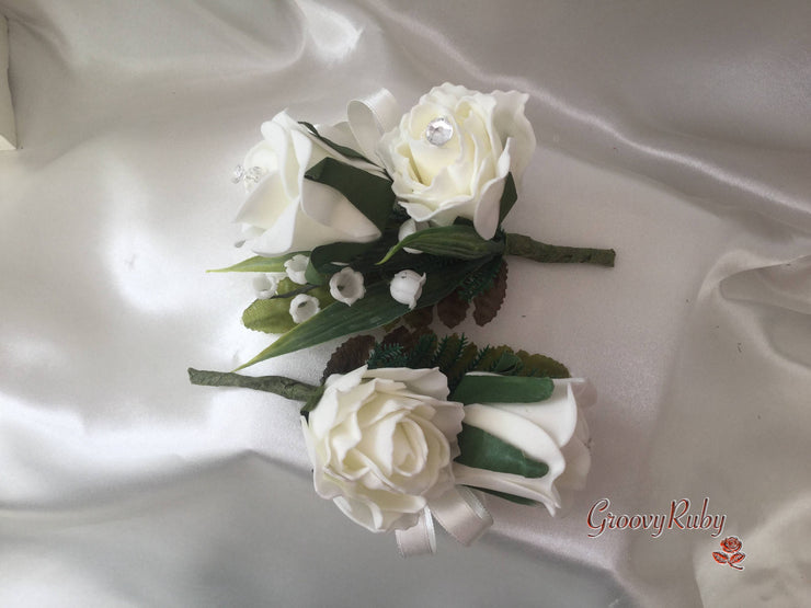 Rose, Carnation, Lily of the Valley & Foliage