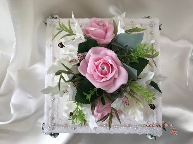Small Tiger Lilies & Baby Pink Roses With Foliage