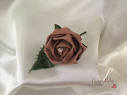 Single Crystal Rose Buttonhole - Colour of your Choice