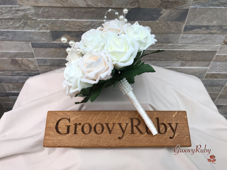 Champagne Roses With Pearl