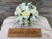 Chantilly Cream With Pearls & Foliage