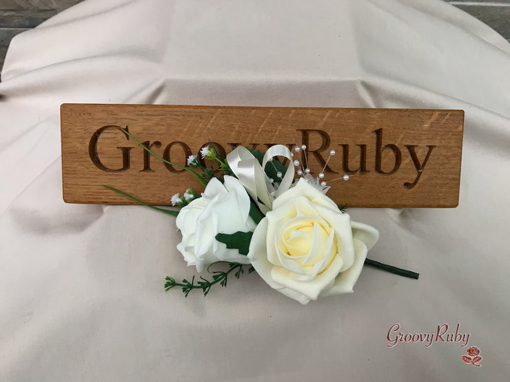 Chantilly Cream With Pearls & Foliage