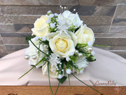 Chantilly Cream With Pearls & Foliage