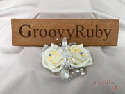 Chantilly Cream With Pearls & Foliage