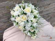 Chantilly Cream With Pearls & Foliage