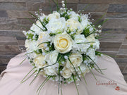 Chantilly Cream With Pearls & Foliage