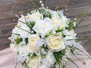 Chantilly Cream With Pearls & Foliage