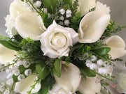 Ivory Rose & Large Calla Lily With Lily of the Valley