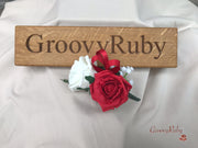 Light Red Roses With Gypsophila