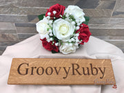 Light Red Roses With Gypsophila