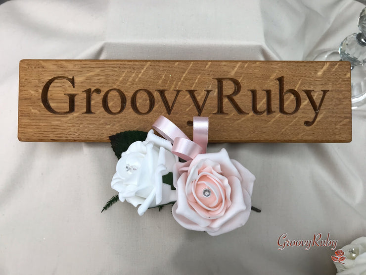 Double Rose Crystal Buttonhole - Colour Combination of your Choice