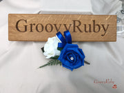Double Rose Crystal Buttonhole - Colour Combination of your Choice
