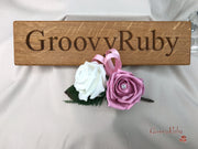 Double Rose Crystal Buttonhole - Colour Combination of your Choice