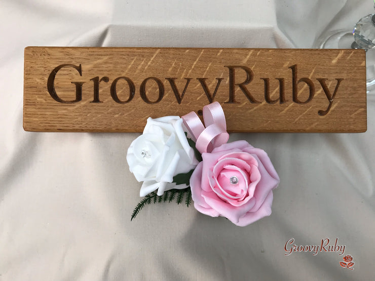 Double Rose Crystal Buttonhole - Colour Combination of your Choice