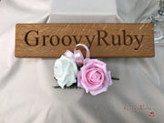 Double Rose Crystal Buttonhole - Colour Combination of your Choice
