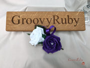 Double Rose Crystal Buttonhole - Colour Combination of your Choice