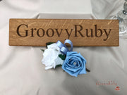 Double Rose Crystal Buttonhole - Colour Combination of your Choice