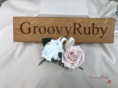 Double Rose Pearl Buttonhole - Colour Combination of your Choice