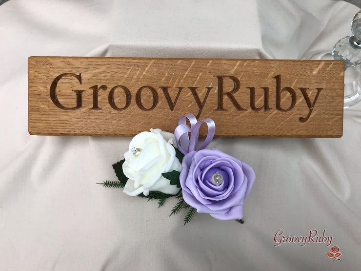Double Rose Pearl Buttonhole - Colour Combination of your Choice