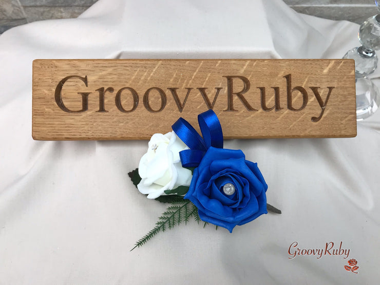 Double Rose Pearl Buttonhole - Colour Combination of your Choice
