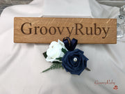 Double Rose Pearl Buttonhole - Colour Combination of your Choice