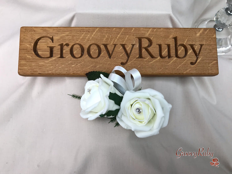 Double Rose Pearl Buttonhole - Colour Combination of your Choice